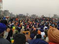 Large gathering of farmers at Singhu Border in Delhi photograph