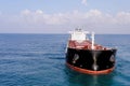 Large general cargo ship, Top down aerial.