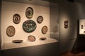 Large glass case with priceless works of art, Cleveland Art Museum, Ohio, 2016