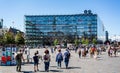 Large glass fronted modern building on City Hall Square in Copenhagen, Denmark Royalty Free Stock Photo