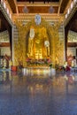 Large Gold Buddha Statue in Dhammikarama Burmese Temple