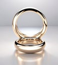 Pair of Large Gold Eternity Rings Wedding Bands AI Generated Royalty Free Stock Photo