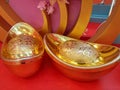 Large gold ingot as a festive decoration for the Spring Festival
