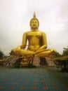 Big golden buddha statue at WAT MUANG Muang Temple Ang Thong Province, THAILAND