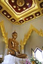 Large Golden Buddha in Temple of Thailand Royalty Free Stock Photo