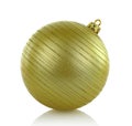 Large golden Christmas ball