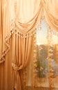 Large golden curtain Royalty Free Stock Photo