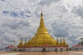 A large golden pagoda at Burma Temple.