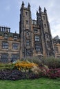 Large Gothic-style building with distinguished towers