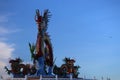 A large and graceful dragon statue located at Nakhon Sawan National Park, Thailand.
