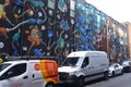 Large graffiti art on the streets of Shoreditch East London Uk