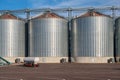 Large grain silos for storage in a modern flour production factory