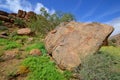 Large granite boulders, Brandberg mountain, Namibi Royalty Free Stock Photo