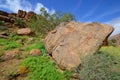 Large granite boulders, Brandberg mountain, Namibi