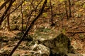 Large granite boulders on mountainside Royalty Free Stock Photo