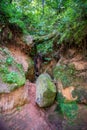 large granite rock single in nature