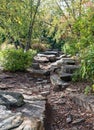 Fall Nature Scene with Large Gray Boulders