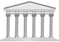 Large greek and roman temple - illustration