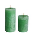 Two green candles Royalty Free Stock Photo