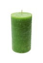 Large green burning candle Royalty Free Stock Photo