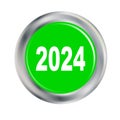 Green Button For 2024 Royalty Free Stock Photo