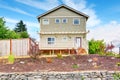 Large green craftsman classic American house exterior. Royalty Free Stock Photo