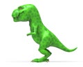 A large green dinosaur TIREX. Illustration on white background