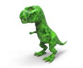 A large green dinosaur TIREX. Illustration on white background