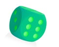 Large green foam die isolated - 6