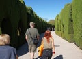 Large Green Hedges of the Alhambra in Granada Spain