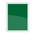 Large green post stamp template, vector illustration Royalty Free Stock Photo