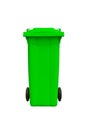Large green trash can