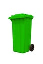 Large green trash can
