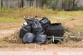 large green wheelie bin for rubbish,Public trash background,Big Royalty Free Stock Photo