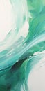 Emerald Whirlwind: Abstract Painting 30 Royalty Free Stock Photo