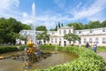 Large greenhouse and Orangery fountain Triton in Peterhof, Saint Petersburg, Russia