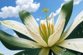 Large, greenish-white lilies bloomed Royalty Free Stock Photo