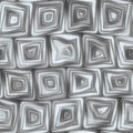 Large Grey Squiggly Swirly Spiral Squares Seamless Texture Pattern