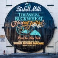 Penn Yan, New York, USA: Birkett Mills original griddle used to make the World Record Pancake