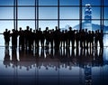 Large Group of Business People Gathered in the Office Royalty Free Stock Photo