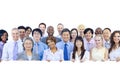 Large Group of Business People Holding Board Royalty Free Stock Photo