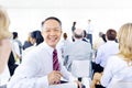 Large group of business people in presentation Royalty Free Stock Photo