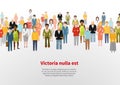 Large group of cartoon people vector background Royalty Free Stock Photo