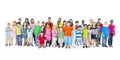 Large Group Children Joyful Cheerful Concept Royalty Free Stock Photo