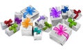 Large group of christmas presents Royalty Free Stock Photo