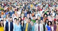 Large Group of Diverse Multiethnic Cheerful People Concept Royalty Free Stock Photo