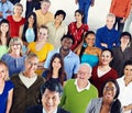 Large Group of Diverse Multiethnic Cheerful People Concept Royalty Free Stock Photo