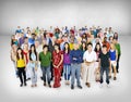 Large Group of Diverse Multiethnic Cheerful People Concept Royalty Free Stock Photo