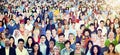 Large Group of Diverse Multiethnic Cheerful People Concept Royalty Free Stock Photo