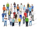 Large Group of Diverse Multiethnic Colorful People Royalty Free Stock Photo